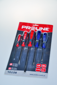 Wkrętak  komplet . 5 szt: PŁ.-3 szt, ph.-2 szt PROLINE