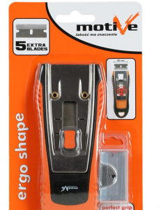Skrobak do szyb MOTIVE z ostrzami zapasowymi
