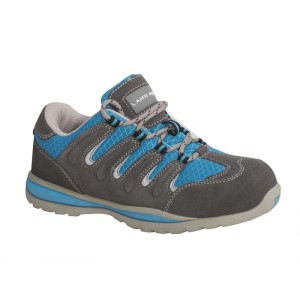 PÓŁBUTY DAMSKIE ZAMSZ/DZIAN SZARO-NIEB S1 SRA LAHTI