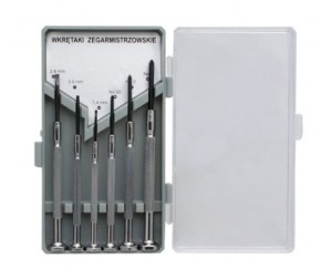 Wkrętaki zegarmistrzowskie Pś-KRZYŻOWE NICR-MO sztuk 6 PROLINE