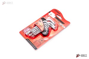 ZESTAW 9 SZT KLUCZY TORX Z OTWOREM KRÓTKIE WT-09-TOK PRO