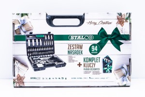 STALCO ZESTAW NASADEK 94EL 1/2 + 1/4 S-55394 + ZESTAW KLUCZY
