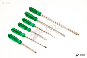Wkrętaki kpl. 6-częściowy (do pobijania,utwardzone rączki)