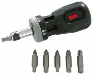 Wkrętak z grzechotką+12 szt. końcówek cr_v proline