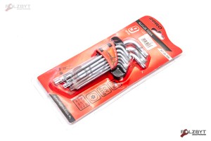 Zestaw 9 szt kluczy torx z otworem długie WT-09-TOD