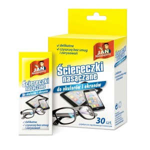 ŚCIERECZKI DO CZYŚCZENIA OKULARÓW JAN NIEZBĘDNY 30 SZT